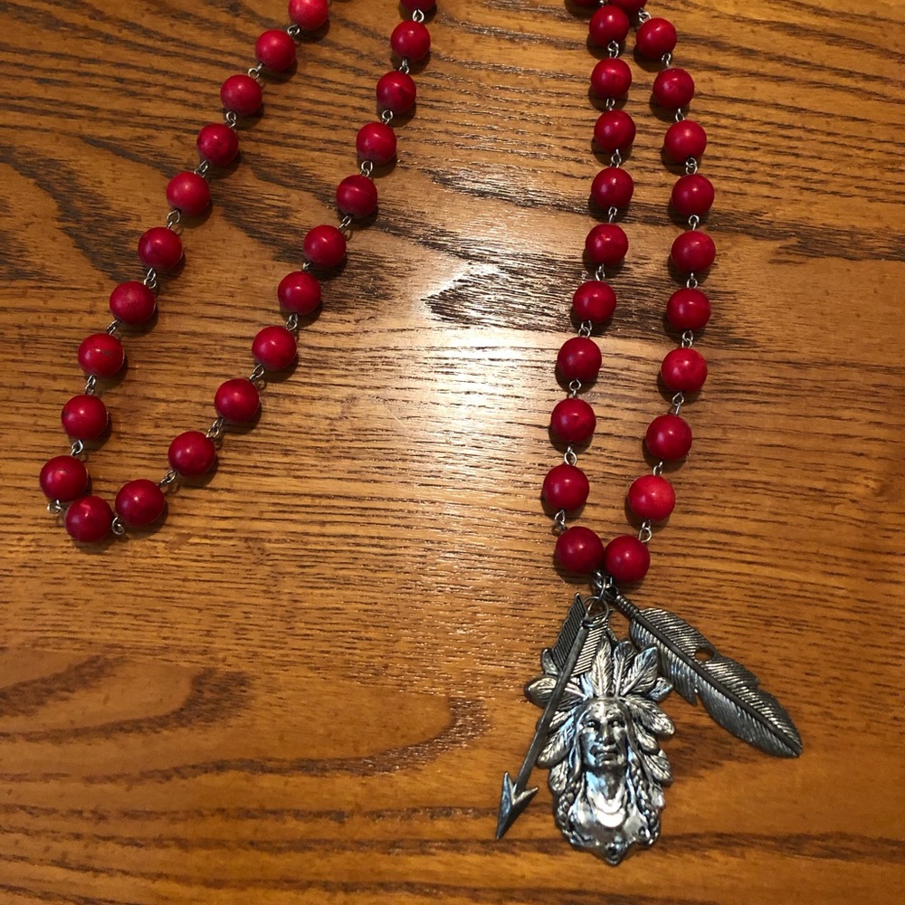 Red Beaded Necklace